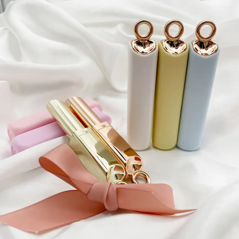 new design lovely elegant white lipstick tube pink empty tube lipstick lip balm stick tube square cute packaging with key ring