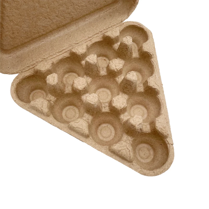 Eco Friendly Custom Size Kitchen Safe Food Packaging Container Pulp Fiber Egg Flats Paper Box