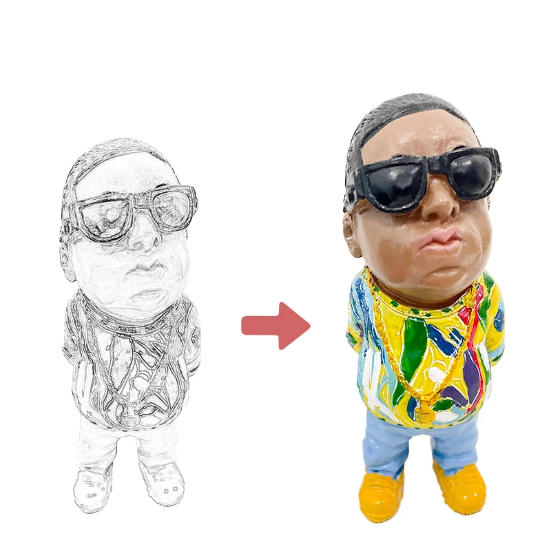 Winnel 3d Unpainted Resin Custom Authentic Toy Figures Figurines and Miniatures