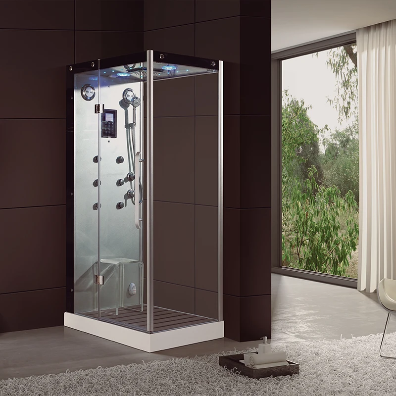 NTH Top Seller aluminum shower rooms frame white square glass shower room bathroom modern shower cabin