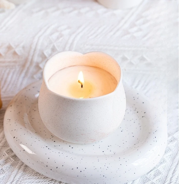 colorful nordic tulip candle holder decor for table ceramic candle jars