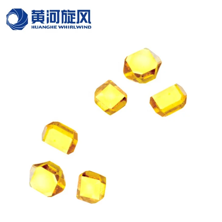 HPHT mono crystal yellow synthetic diamond price per carat for cutting tools