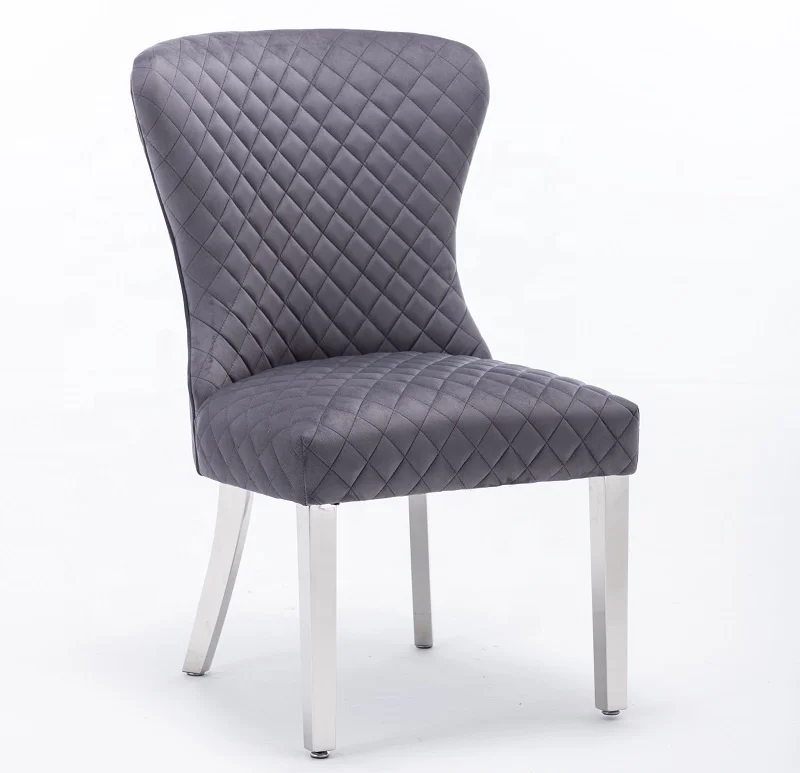 Luxury dinning room chair set for furniture Metal stainless steel leg  restaurant dining chair