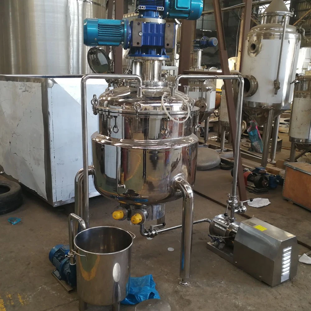 Vacuum emulsifying machine homogenizer mixer emulsifier mixing tank for cosmetic cream