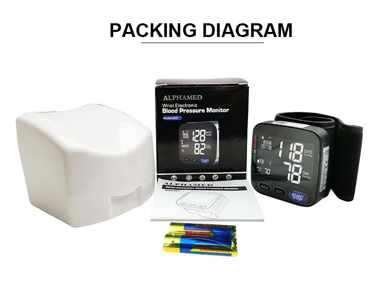 High accurate digital blood pressure monitor upper arm type bp machine with irregular heartbeat indicator