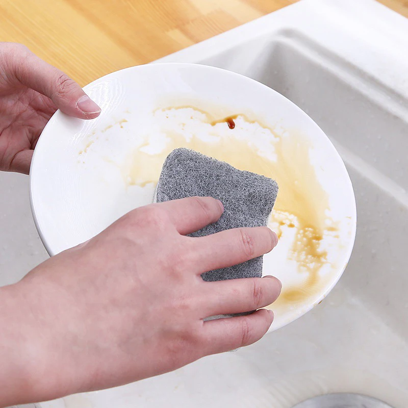 Double-sided Cleaning Spongs Household Scouring Pad Kitchen Dishwashing Sponge Cloth Dish Cleaning Towels Accessories