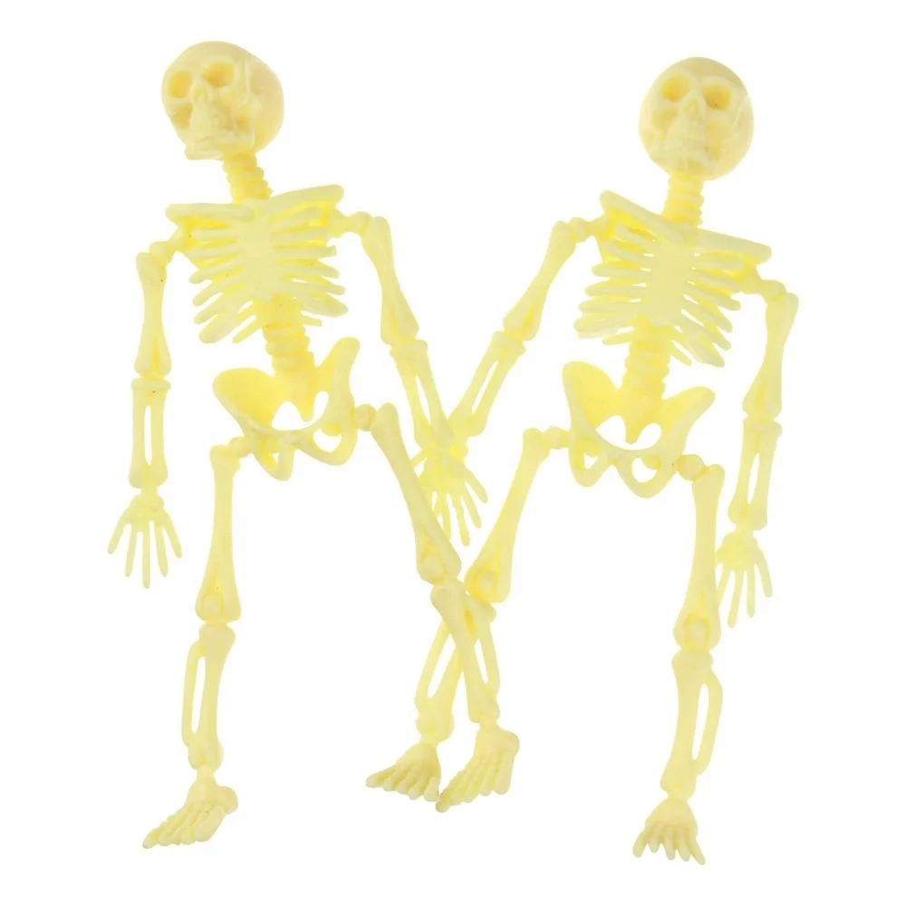 party promotional products supply halloween plastic small human skeleton bone toy 11cm for boys