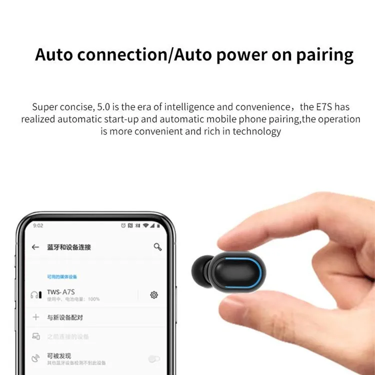 2023 Amazons Лидер продаж Беспроводные наушники E7S Bluetooth TWS со светодиодным дисплеем внешний аккумулятор гарнитура с