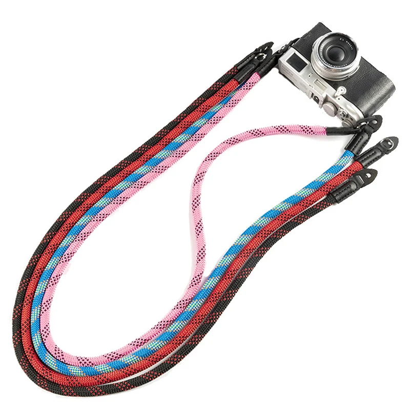 
Leather Patch Custom DSLR Hiking Outdoor Climbing Rope Camera Strap 