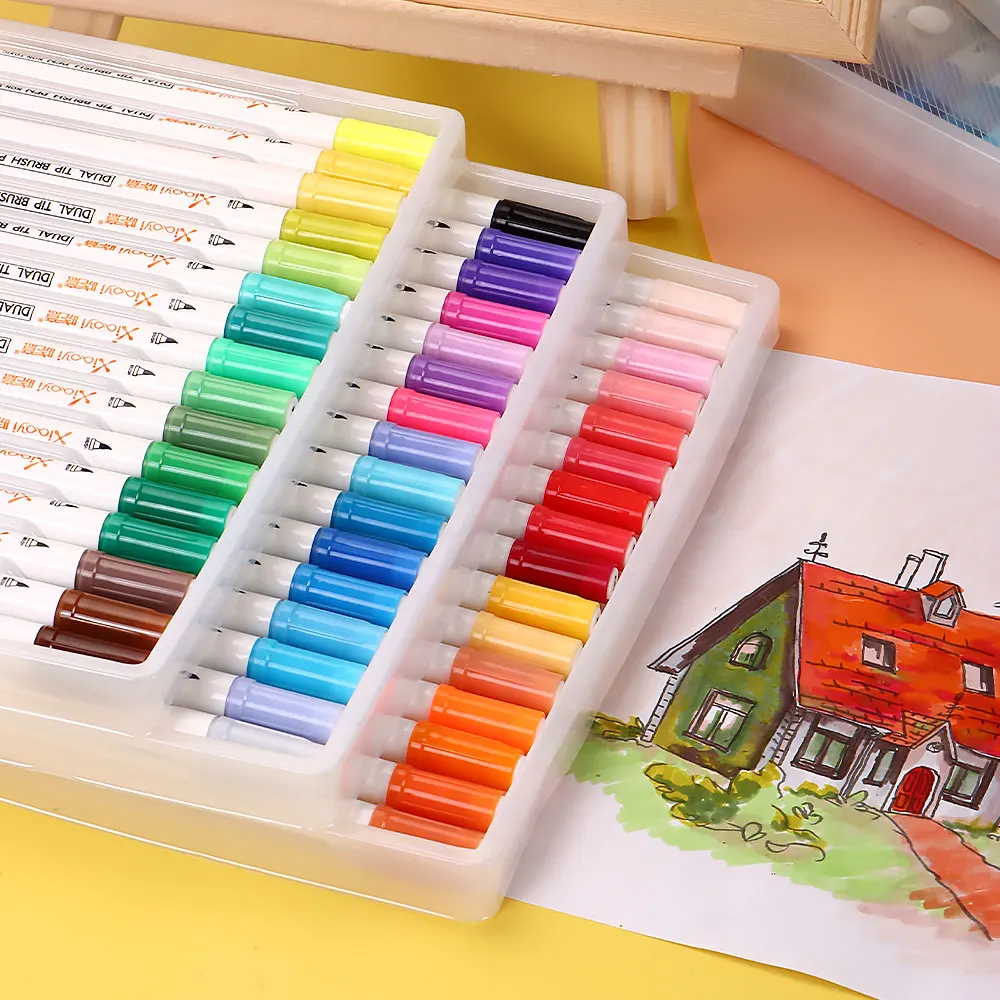 Art Painting Water Color Marker Pens 12 Colors Washable Mini Drawing Watercolor Marker Pen