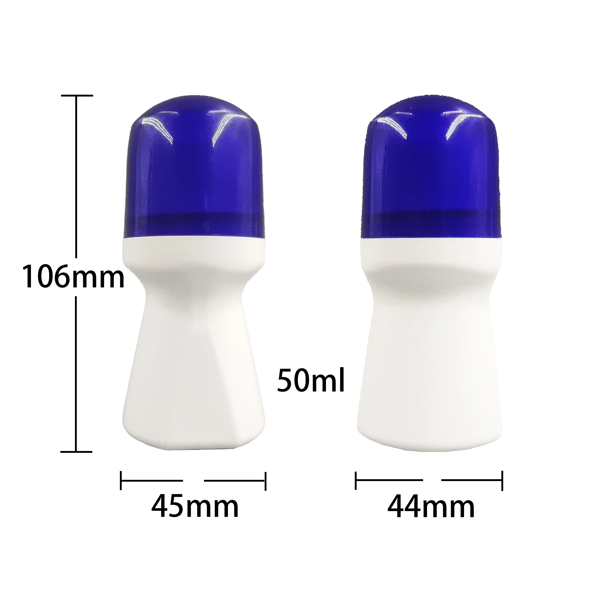 wholesale 50ml white plastic Roller bottle deodorant perfume roll on bottle With PP Ball suppliers customized factory