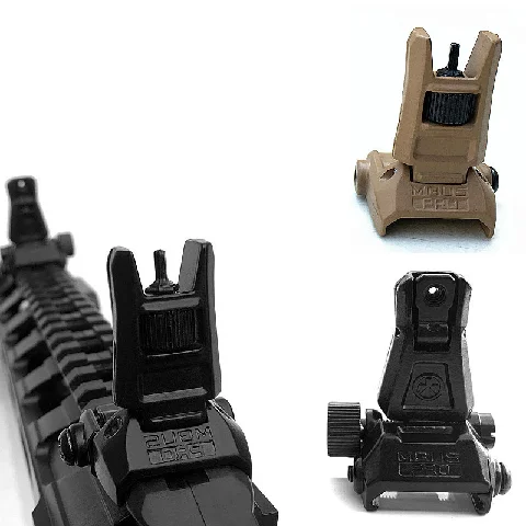 
New Tactical MBUS Flip Up Front Rear Iron Sight Set folding Backup Quick Detach Rapid Transition for Airsoft Hunitng 