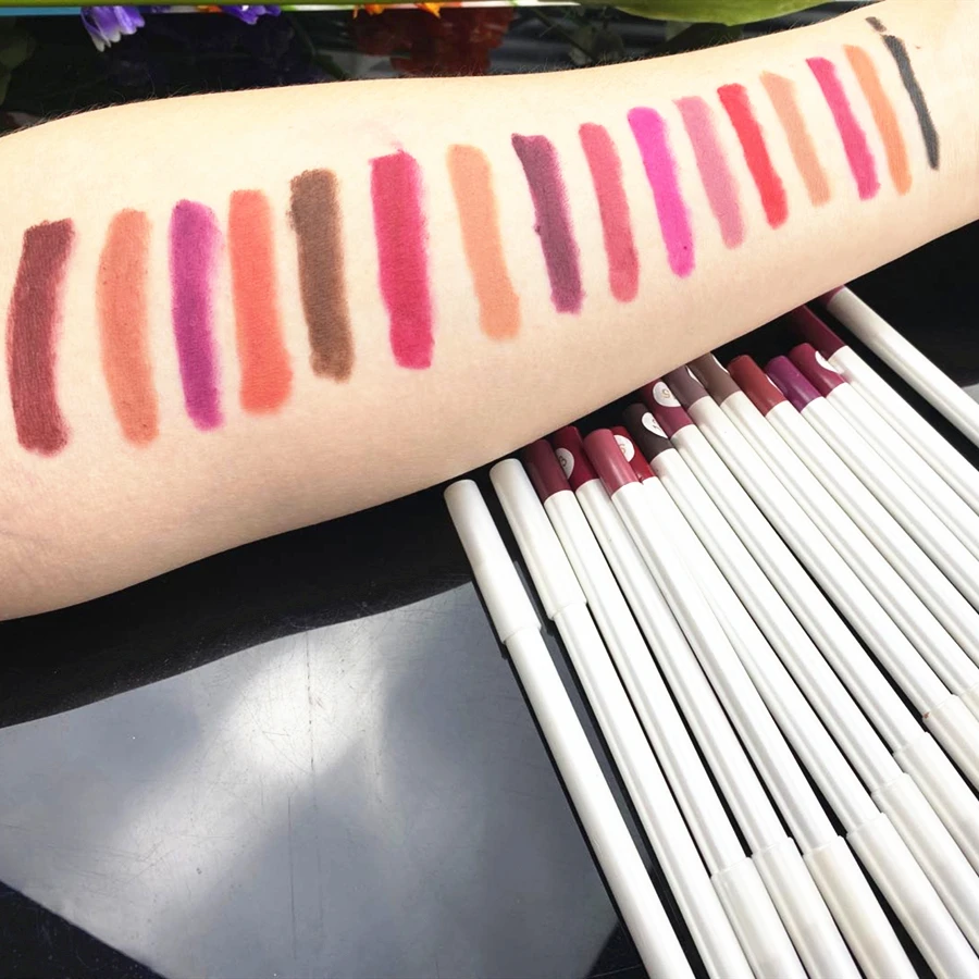 
16 color New Product OEM Custom Cosmetic Lip Liner Waterproof private label matte lip lipliner pencil 
