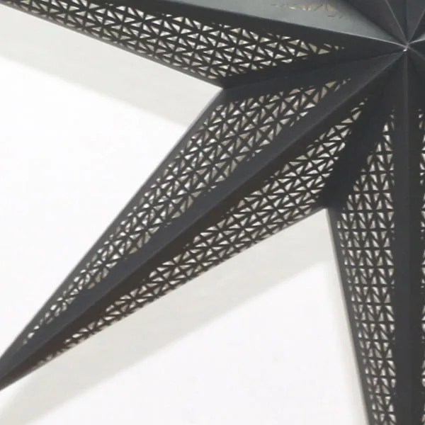 
Christmas Decoration Black Golden 7 Point Hanging Christmas Paper Star 