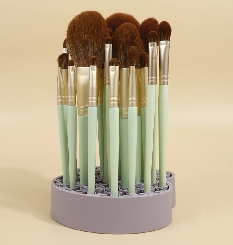 Bear Head Shape Silicone Desktop Storage Makeup Brush Organizer Holder