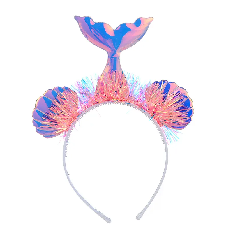 Детские аксессуары ободок с хвостом русалки и блестками ободок с блестками Оболочка для волос для вечеринки аксессуары для волос для девочек
