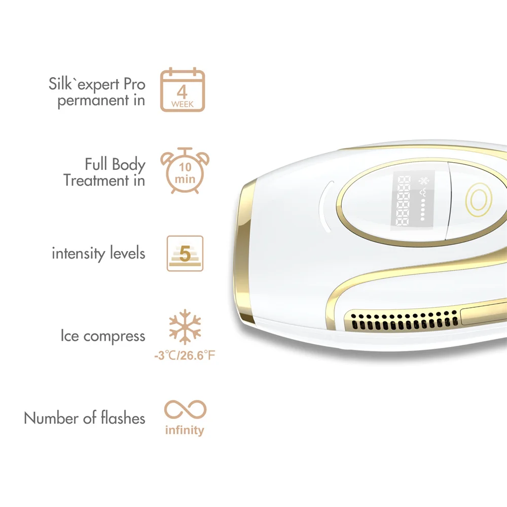 Ice Cool IPL Laser Hair Epilator Removal Machine Permanent Painless Hair Remover Device for Facial Body at Home