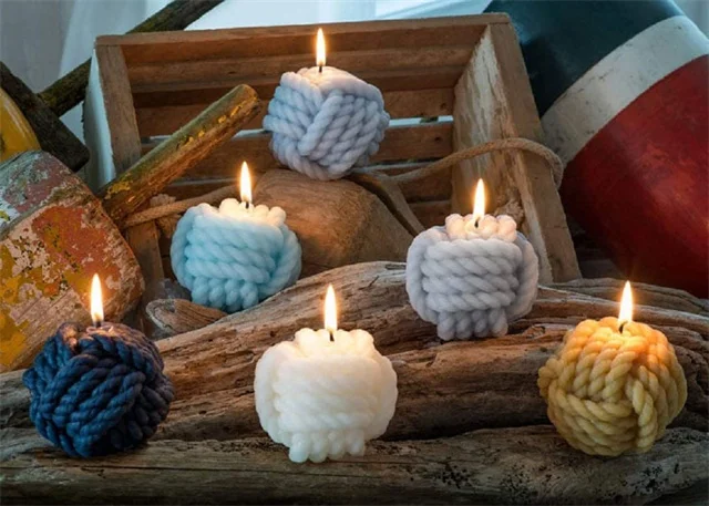 Scented Candle Mold DIY Wool shape Candle Silicone Casting Mold Handmade Candle Soap Making Wax Mold Handcraft Home Decoration