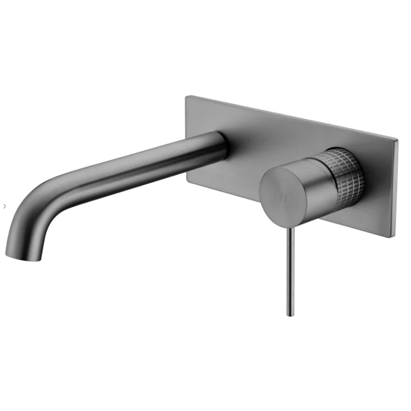 Modern Wholesales Wall-Mounted Nickel Black Gold Brass Basin Faucet Wall Mounted Concealed Basin Mixer