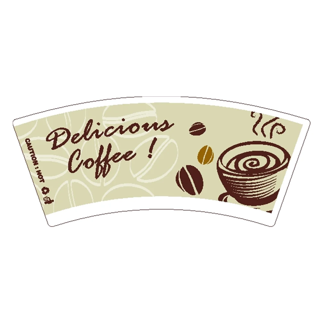 Raw Material Food Grade Printed PE Coated Paper Cup Fan