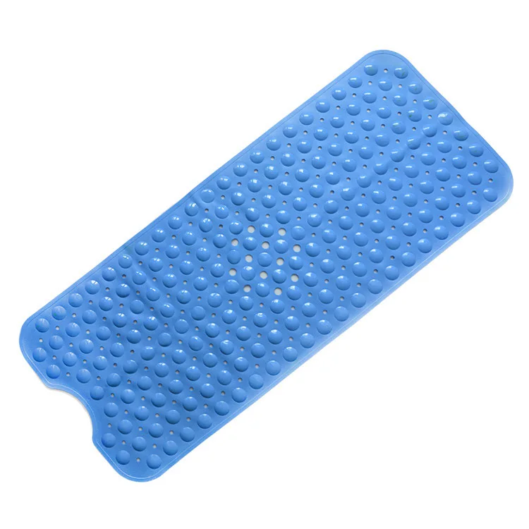 Large Rectangle Non Slip Shower Mat Machine Washable Bathroom Quick Drying Pvc Bath Mat With Suction Cups