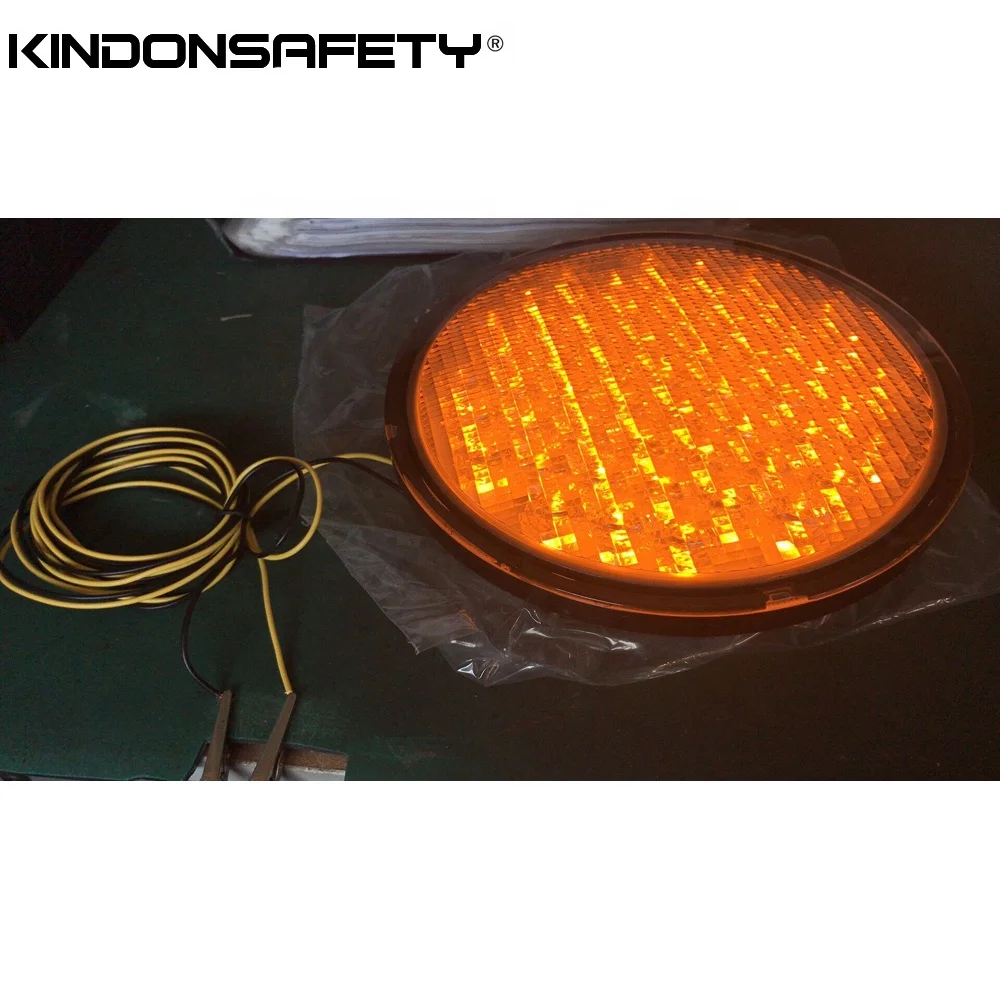 
Unique Designed 200mm 8inch LED Traffic Warning Light Roadway Safety Yellow Beacon 12V or 24V EN12352 L8H approved 