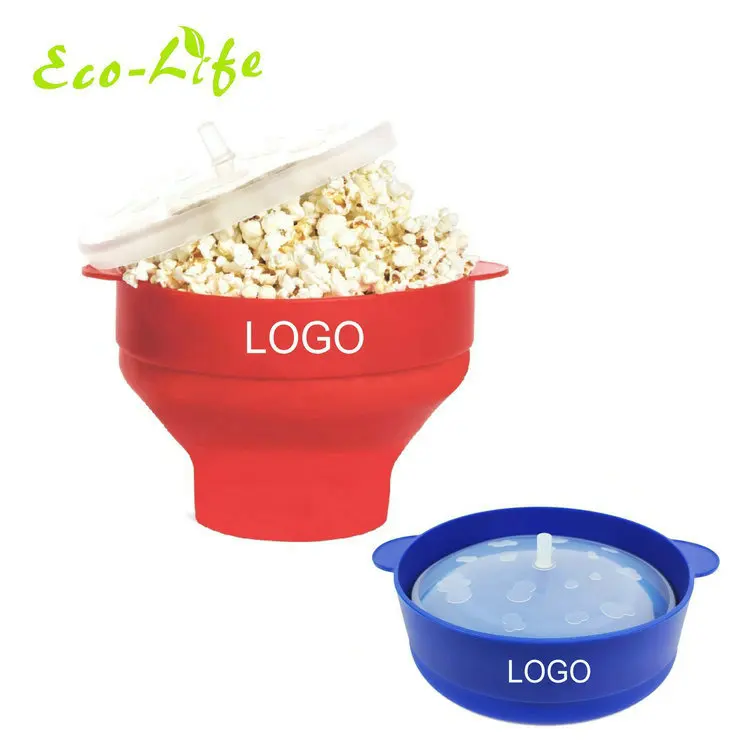 
Custom Logo Silicone Microwave Popcorn Popper with Handle Collapsible Silicone Popcorn Maker 