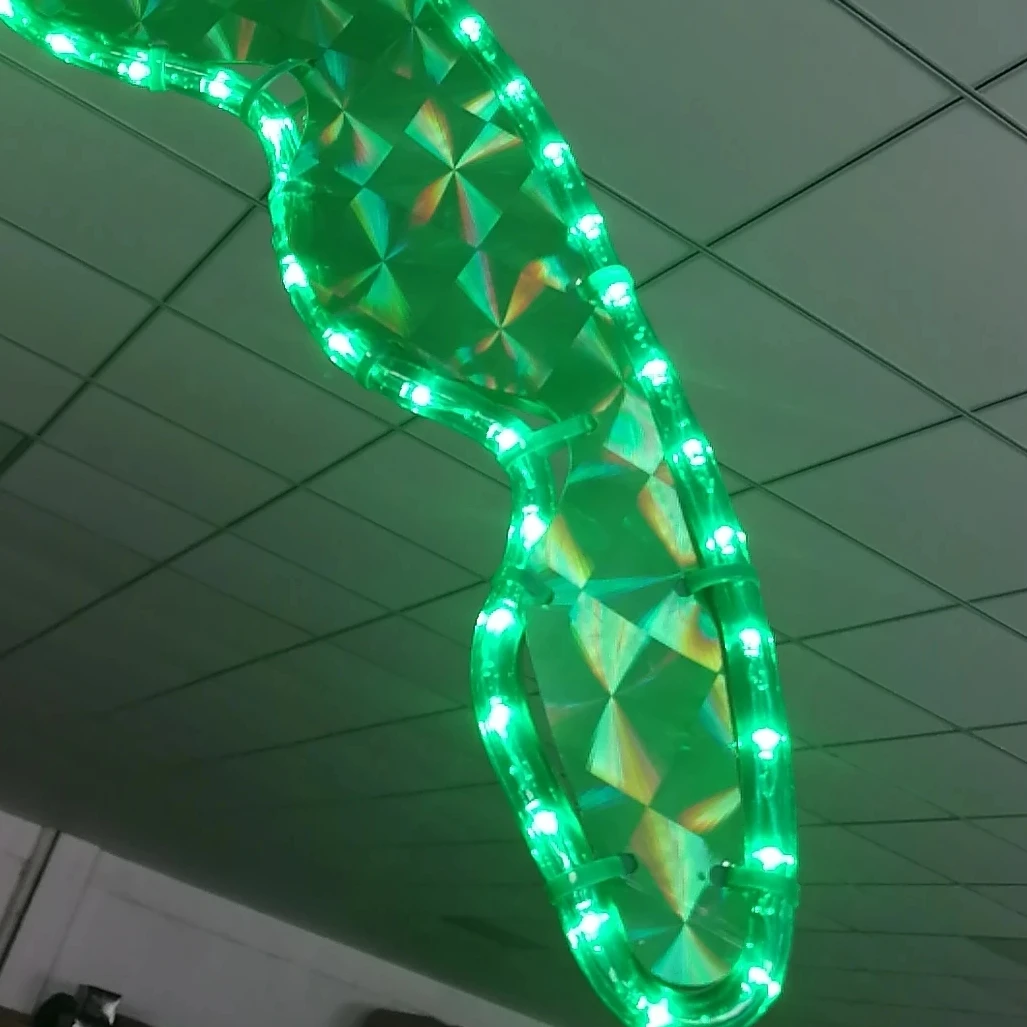 7ft Outdoor DC 30V Green Yellow LED Rope Lighted Garden Lights Palm Trees Design