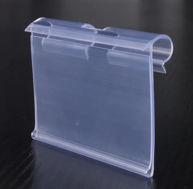 Wire Shelf Label Holder Display Hook Price Tag Holder Data Strip for Supermarket Shelves