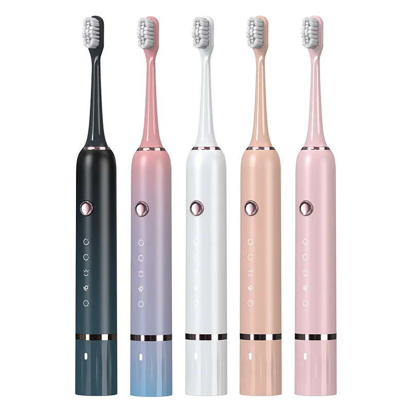 Rrisuntech T2403A1 OEM электрическая зубная щетка с датчиком давления USB-C подзарядки Синяя светодиодная умная