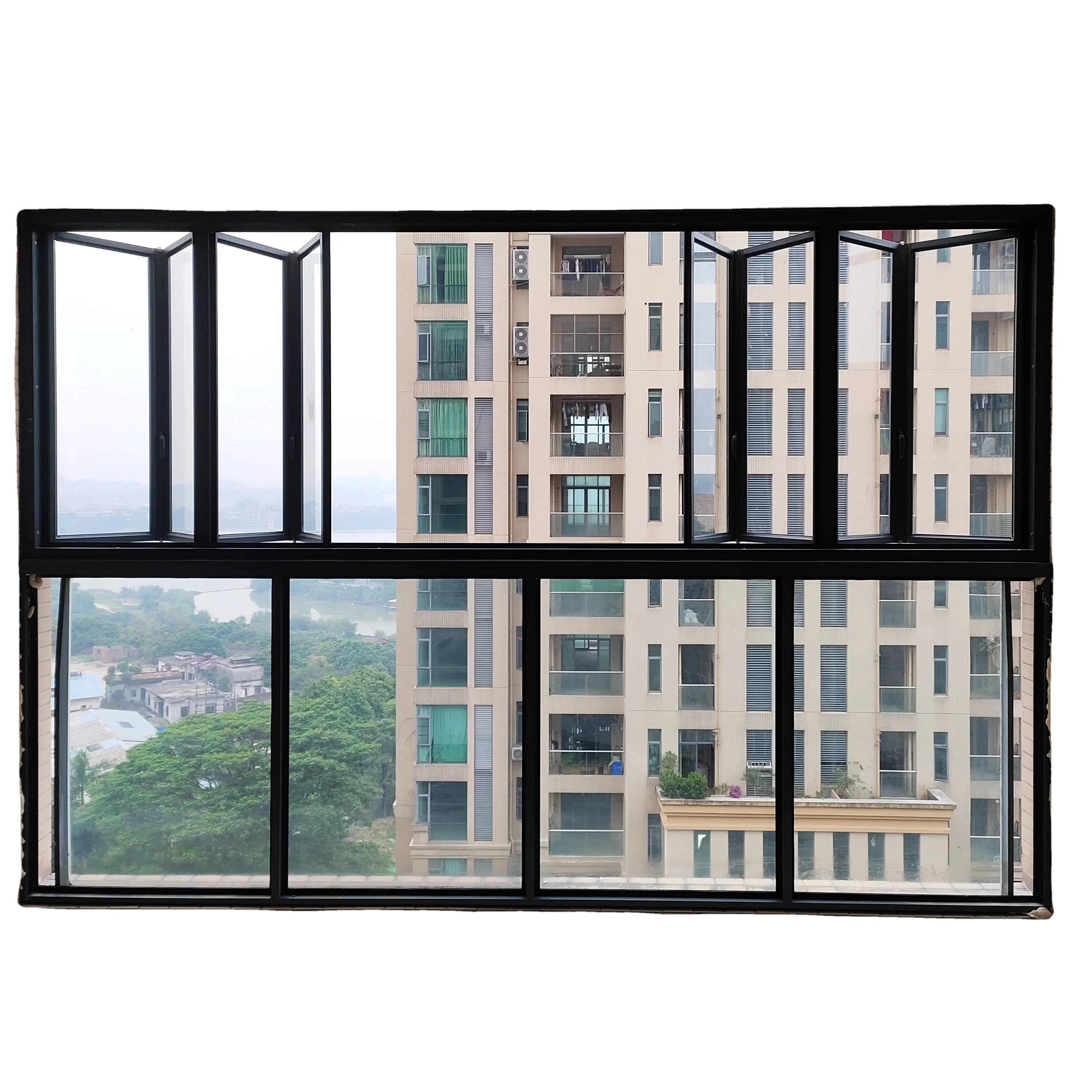 Recommended by the shopkeeper plastic steel Fully open windows with villa