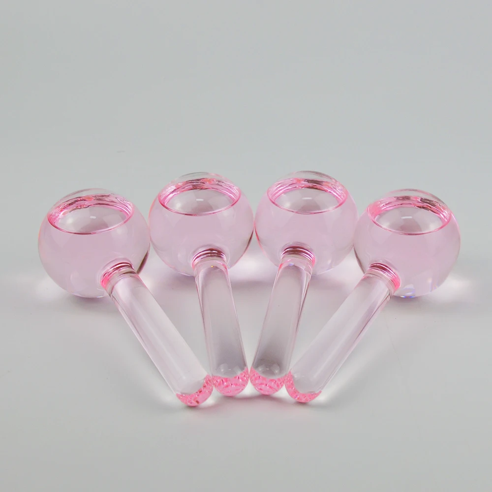 private label  beauty tools for skin care personal and colors magical rolling ball facial massage pink ice globes