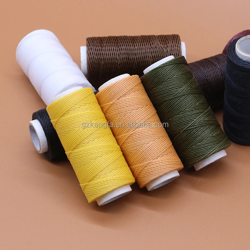 Waxed Thread, Wax String, Coated Cord Heavy Duty Polyester 0.5mm 50M for Bracelets, Leather Craft Stitching Sewing