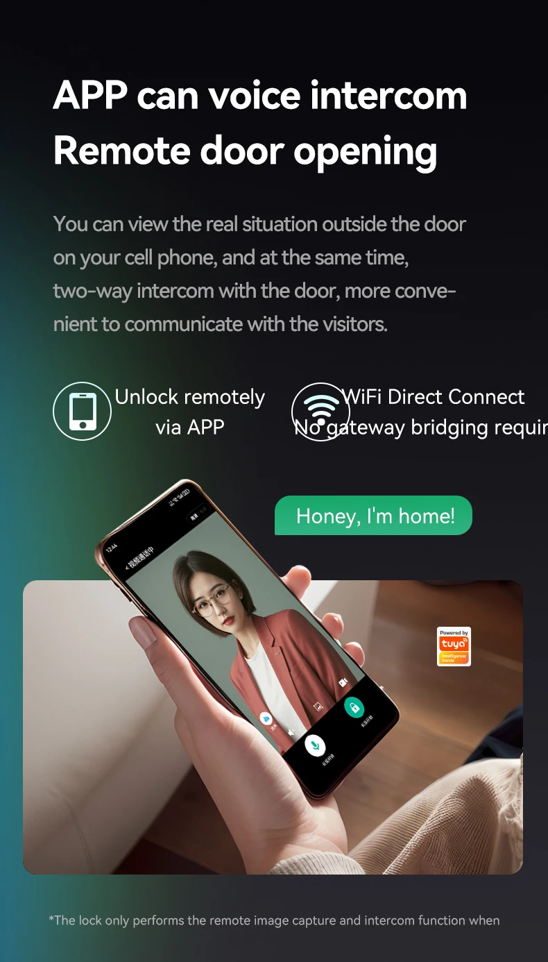 Lifelibero Tuya 3D распознавание лица умная 6068 Бесконтактный дверной замок с камерой