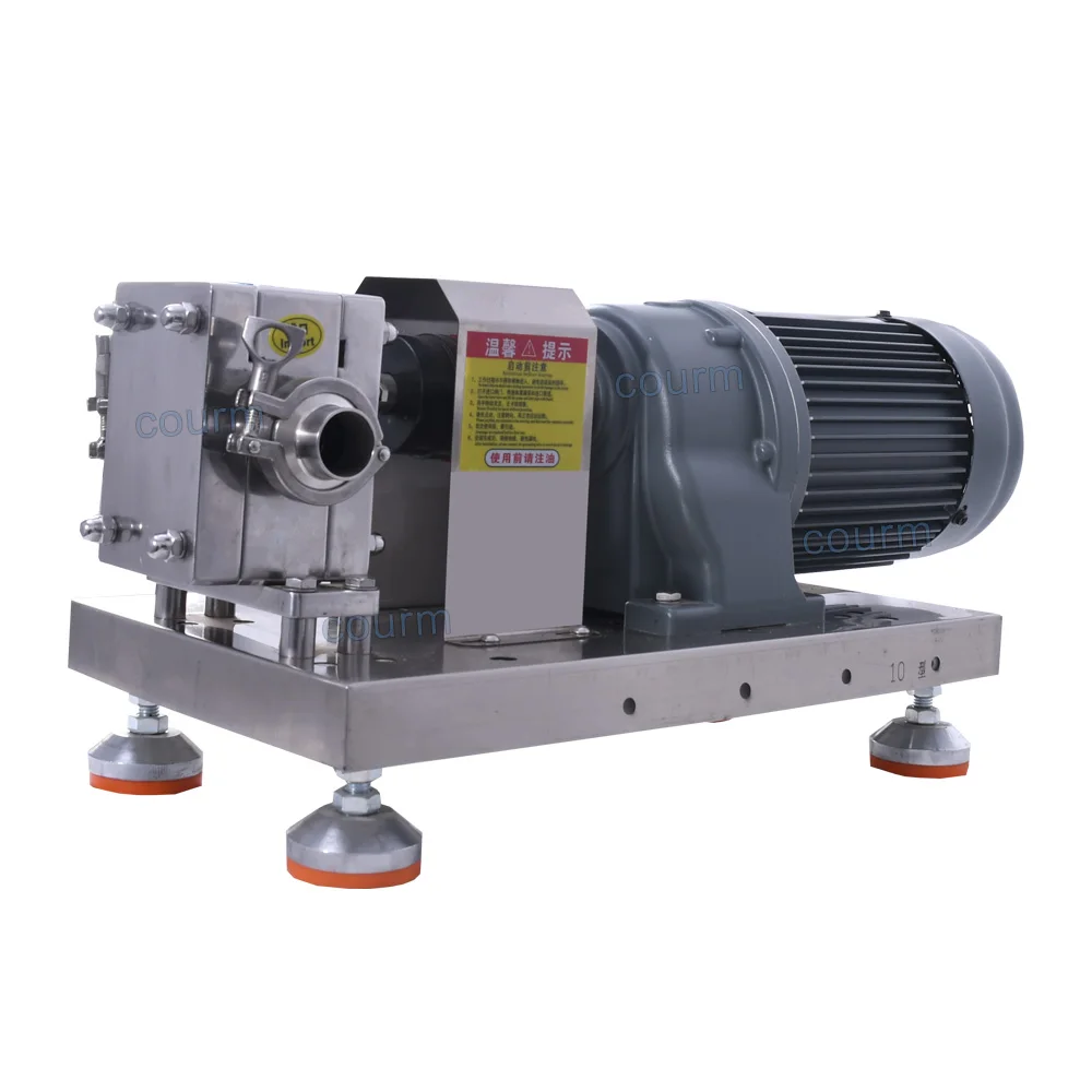 Sanitary 316L food transfer pump  Lobe Rotor Pump Electric Honey Rotary Pump High Viscosity Medium High pressure without motor