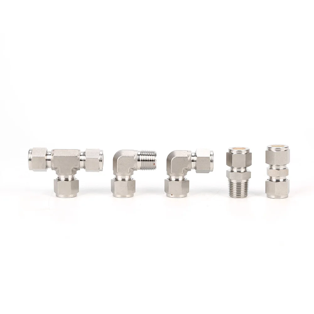 304/316 stainless steel connector quick push in fittings air tube steel pipe connector pneumatic push fit fittings