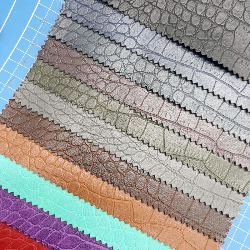 Fashion Design Crocodile skin embossed PU faux leather for handbags shoes bags clothes garment pants coat
