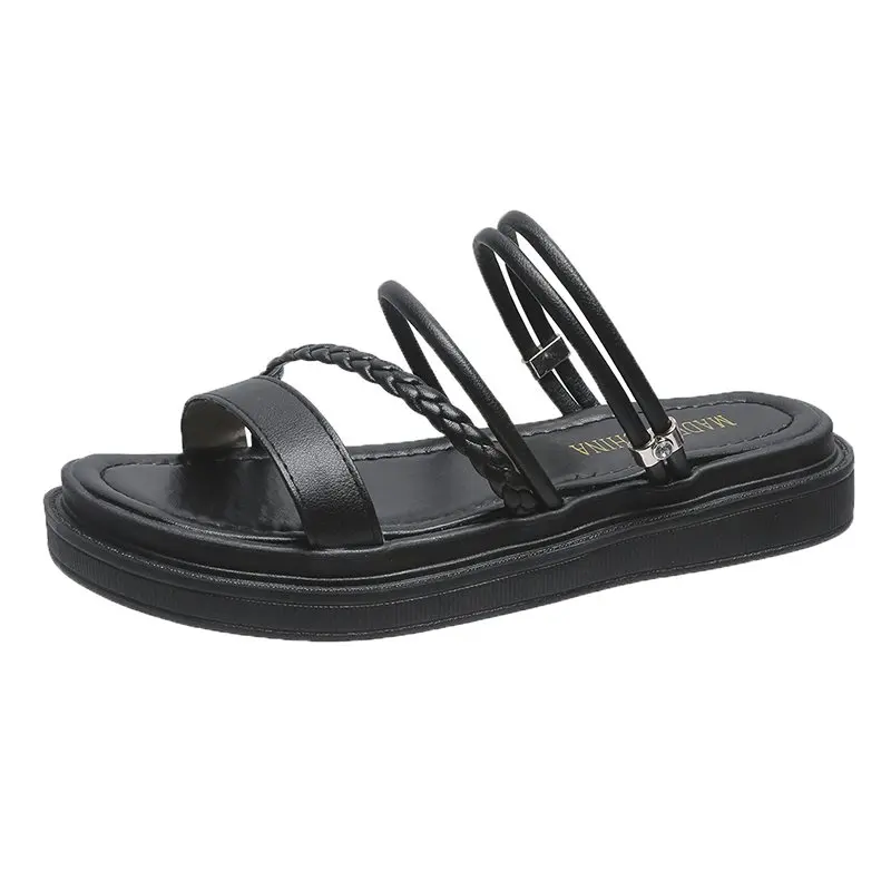 Новые летние сандалии, босоножки на шнуровке, женские сандалии на плоской подошве, женские Тапочки