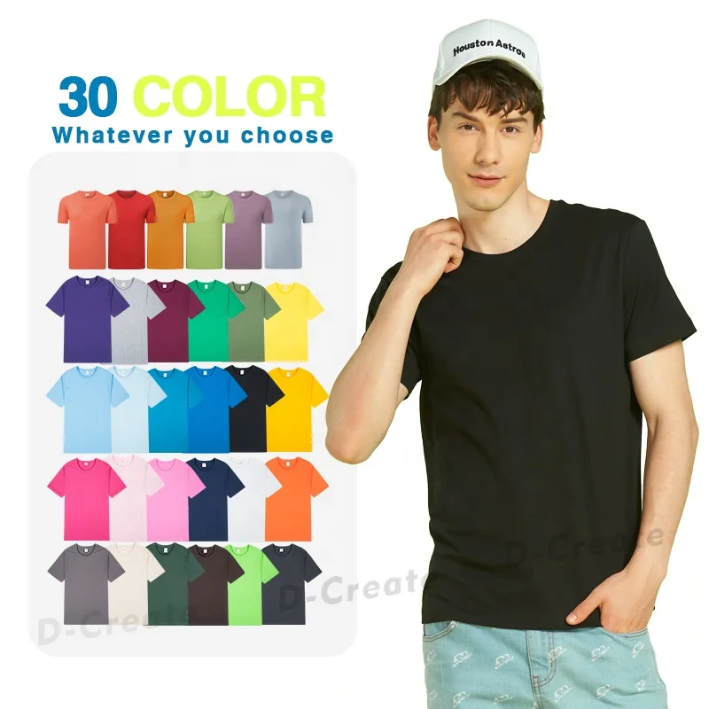 
Clothing Manufacturer Short Sleeve T-shirt Print 100% Cotton Unisex Custom T Shirt Printing 