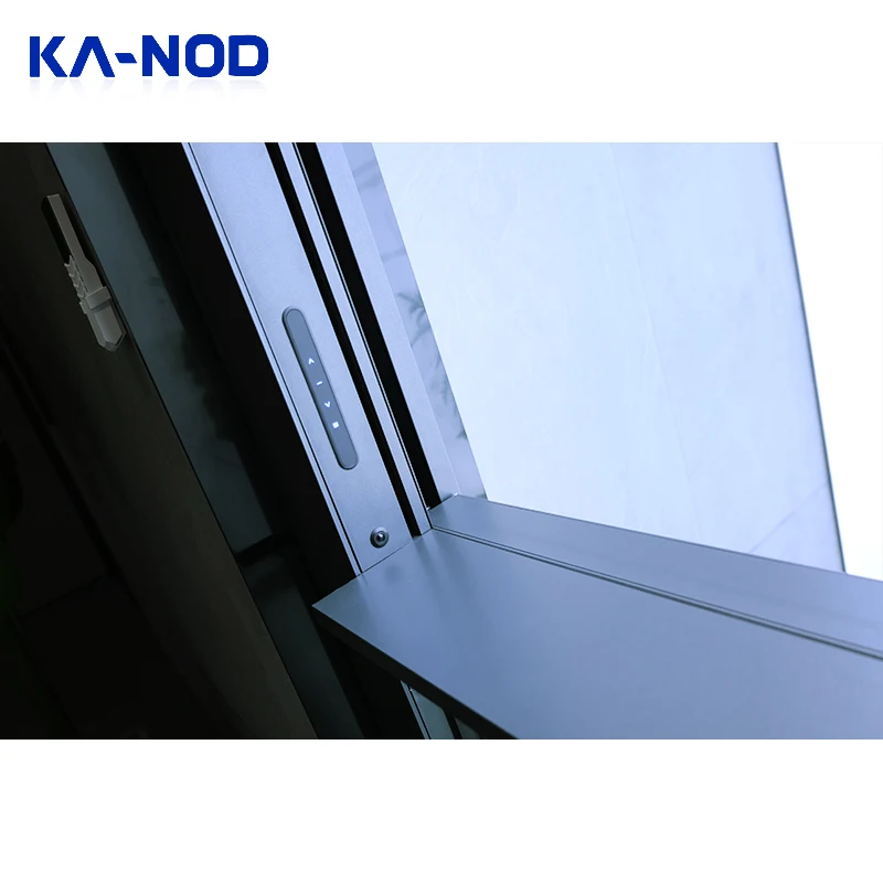 Customized Aluminium Glass Vertical Sliding Windows Electric Lifting Window
