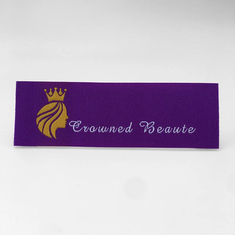 Custom Fashion Accessories Private Large Woven Size Label Tag For Women Dress