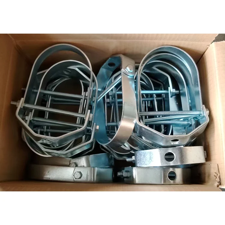 Quick Locking Pipe Clamps Spring Clip U Shape Galvanizing Seismic Support Pipes Standard