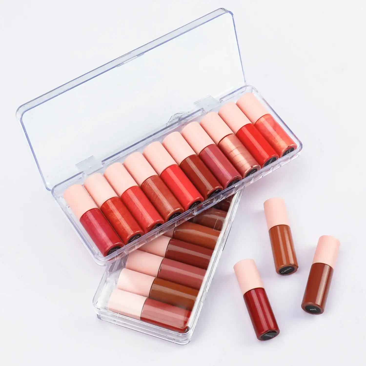 Wholesale OEM Lip Gloss Private Label No Logo 20 Colors Mini Make up Lip Stick Set