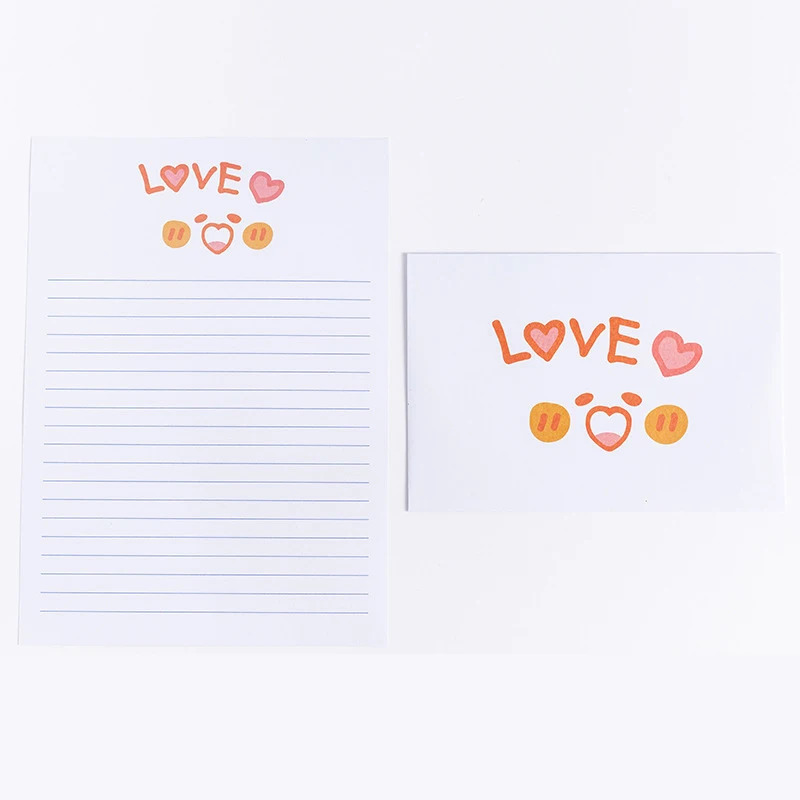 
Love Simple Romantic Cute Cartoon Envelope Stationery Set 