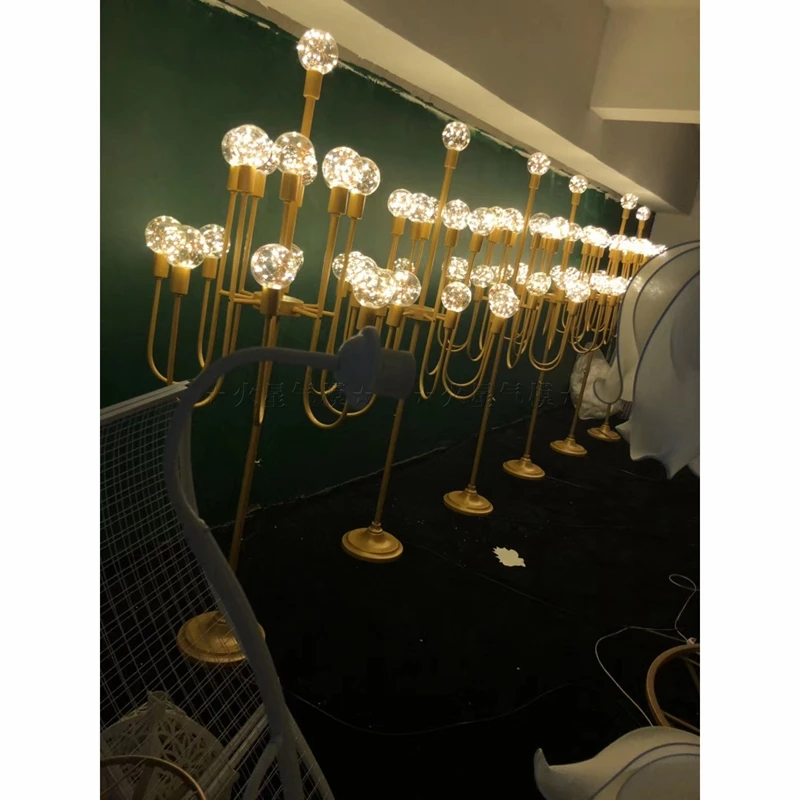LDJ1131-4 Elegant wedding event gold walkway road lead LED lights