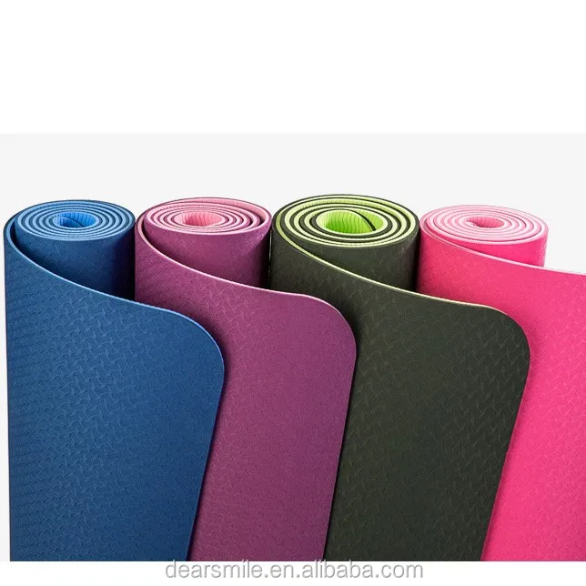 Eco-friendly TPE /NBR /PVC joga mate carrying strap exercise light weight folding yoga mat