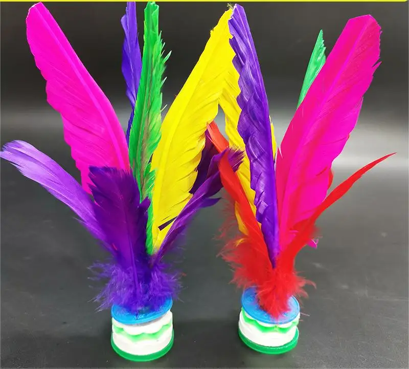 Outdoor Funny Game Competition Customized Kick Shuttlecock  Feather Foot Jianzi
