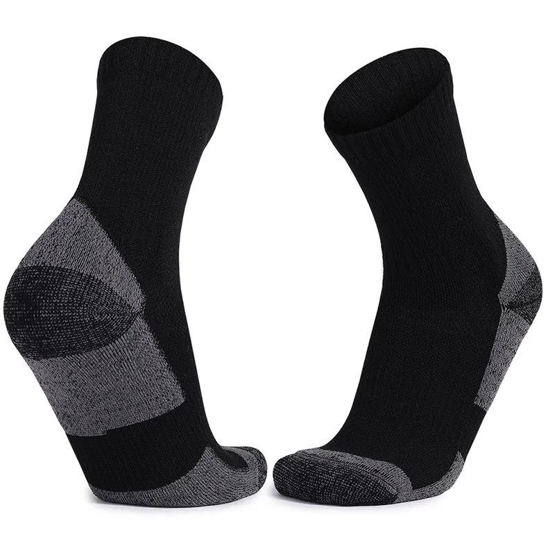Mid calf men women sport ski socks long large size hiking merino wool socks winter thick thermal socks