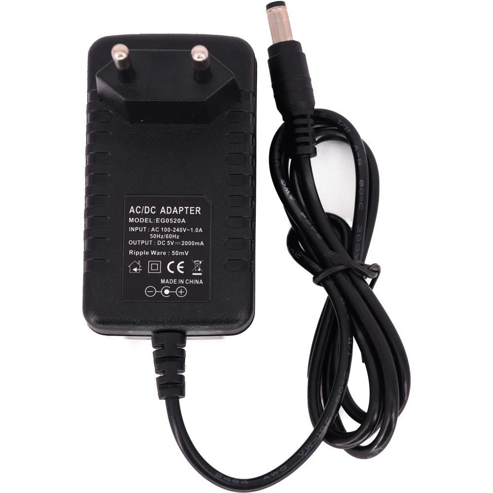 10W Hot sale Best selling power adapter  US/CN/UK/EU/AU plug high quality 5V2A/2000MA DC output outdoor power supply charger DIY