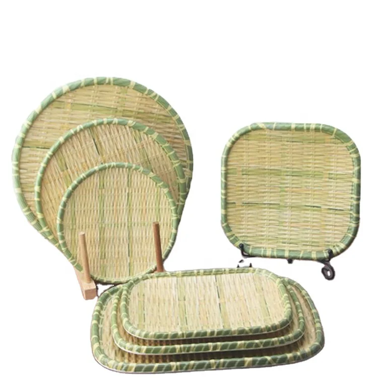 Thickened Melamine Rattan Plate Porcelain Plastic Bamboo Dish Restaurant Dinner Hotel Tableware